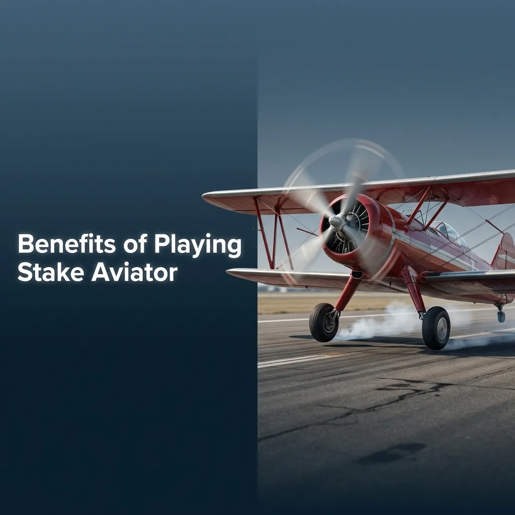 Infographic showing benefits of Stake Aviator: fast crash rounds, high RTP, India payments, mobile access, simple controls, demo mode
