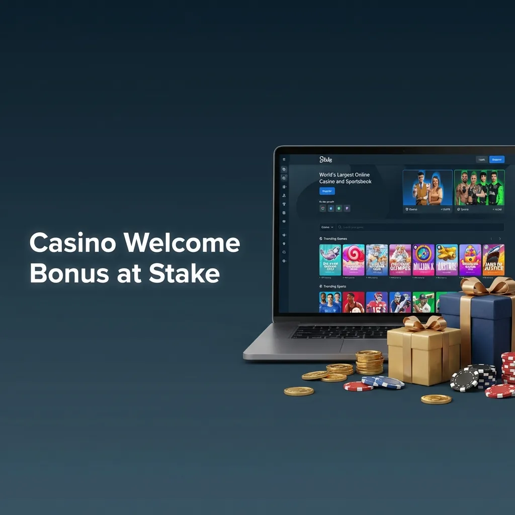 Stake casino welcome bonus ad for Indian players, showing 200% up to ₹1,00,000 and $75,000 weekly raffle promotion