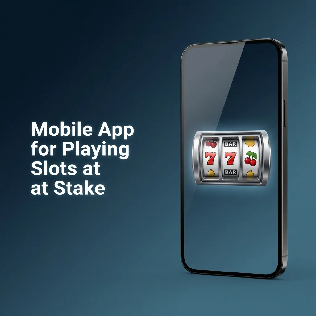 Smartphone displaying Stake mobile slots app in portrait, with game tiles and bottom navigation bar for casino sections