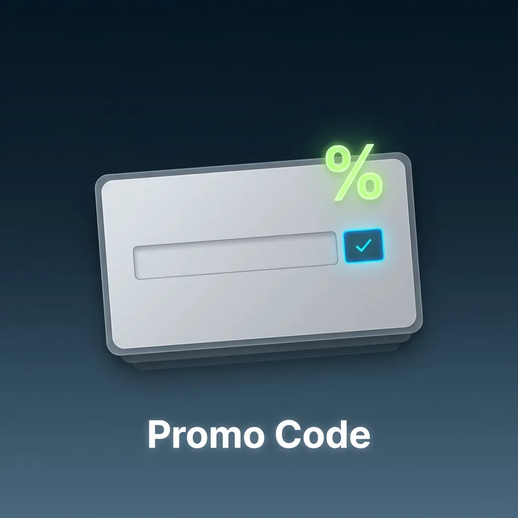 Promo code screen showing WELCOME200, CASINOFS50, SPORT20 offers and steps to enter a bonus code during deposit