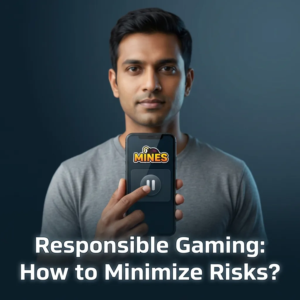 Illustration promoting responsible gaming with budget limits, time controls, and help resources for problem gambling