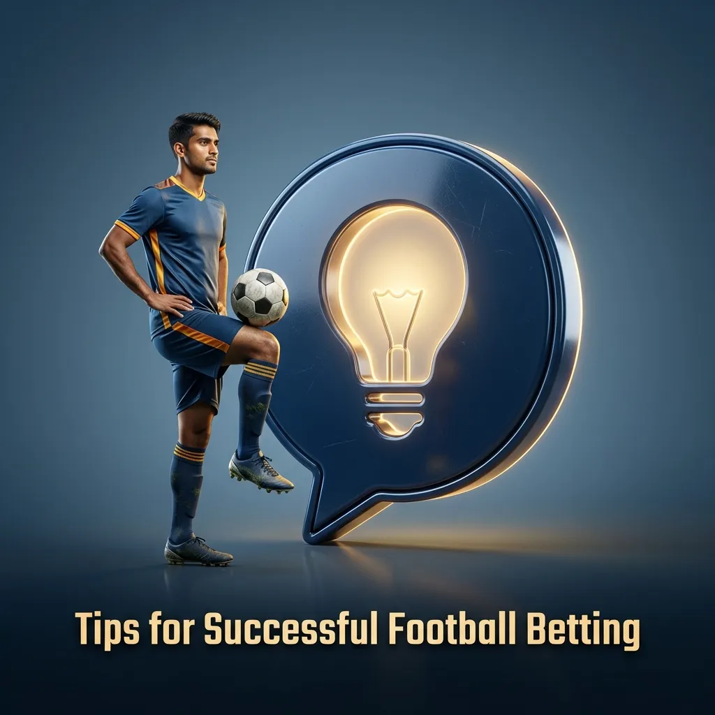 Infographic titled “Tips for Successful Football Betting” with icons and brief strategy points on research, form, and bankroll.