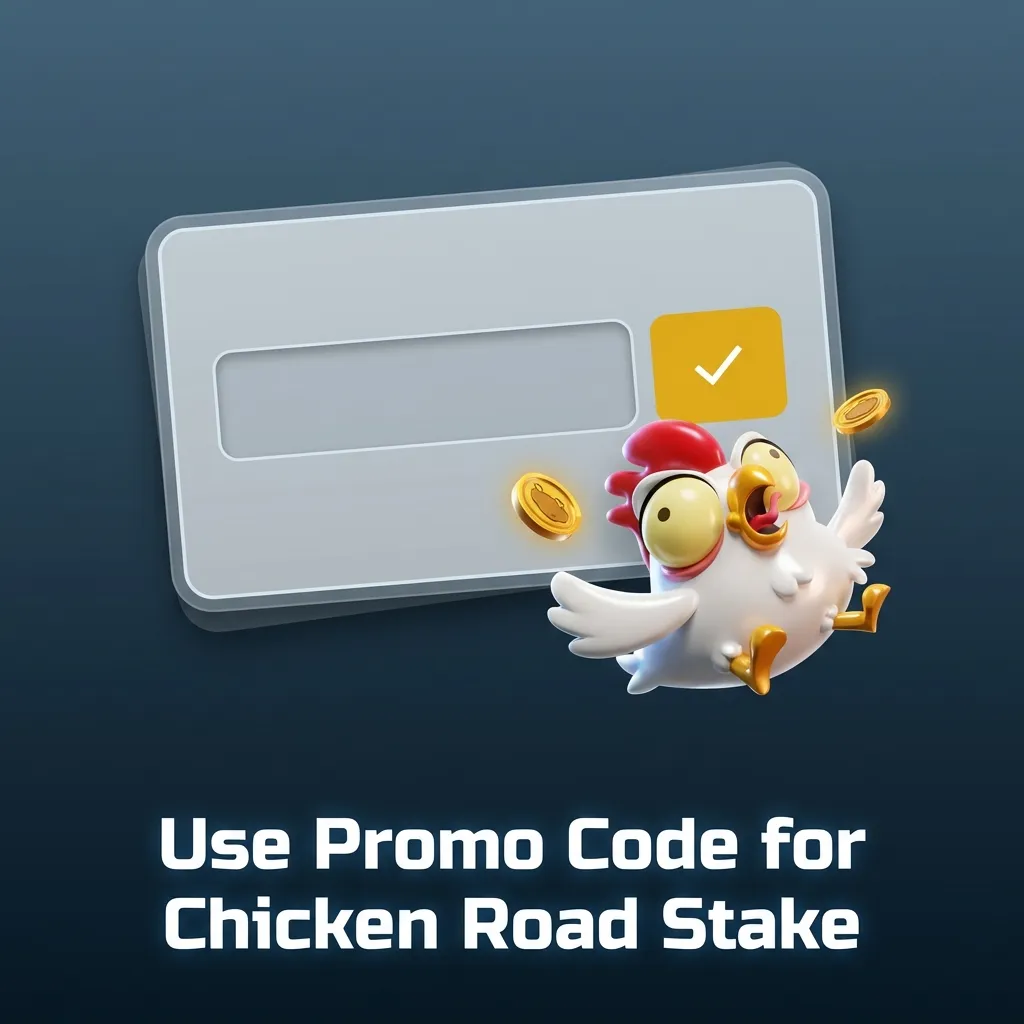 Promo code CRCHICKEN highlighted on a Stake casino promo banner for Chicken Road game rewards