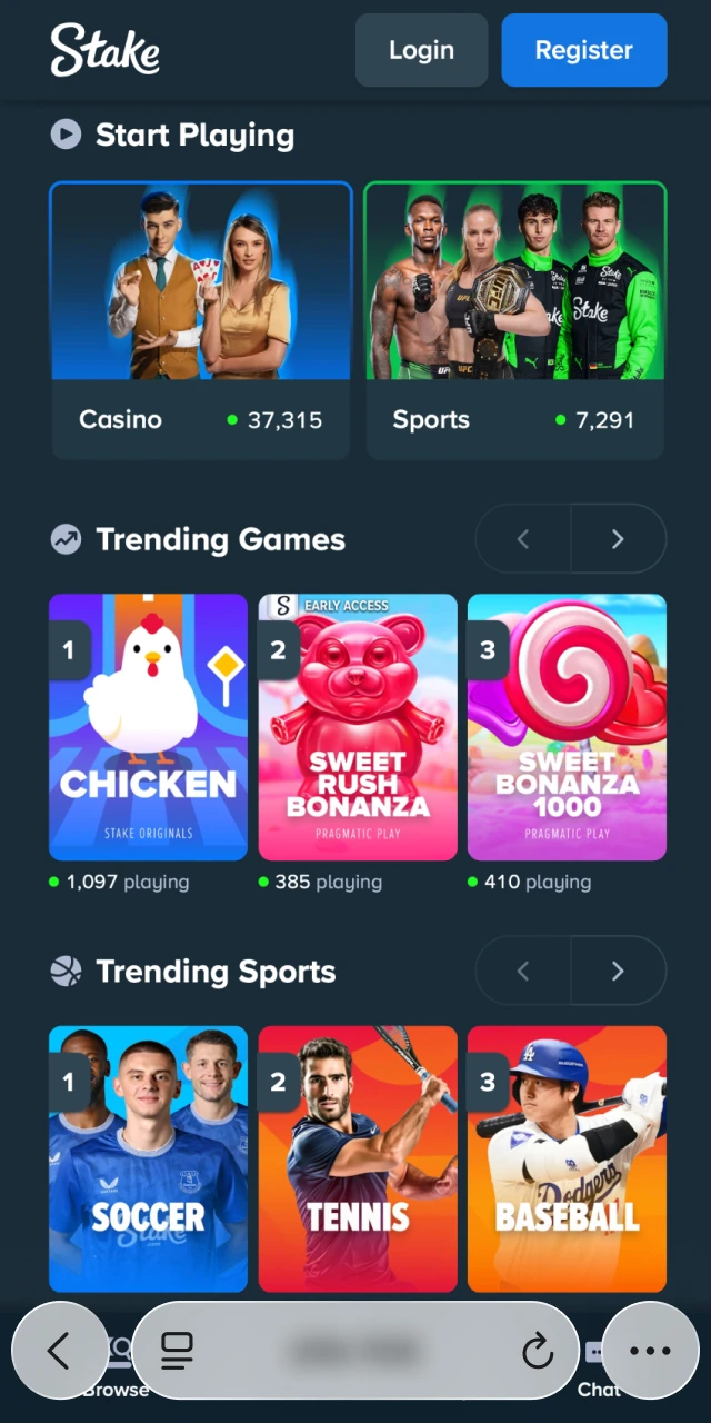 stake app ios how to launch safari