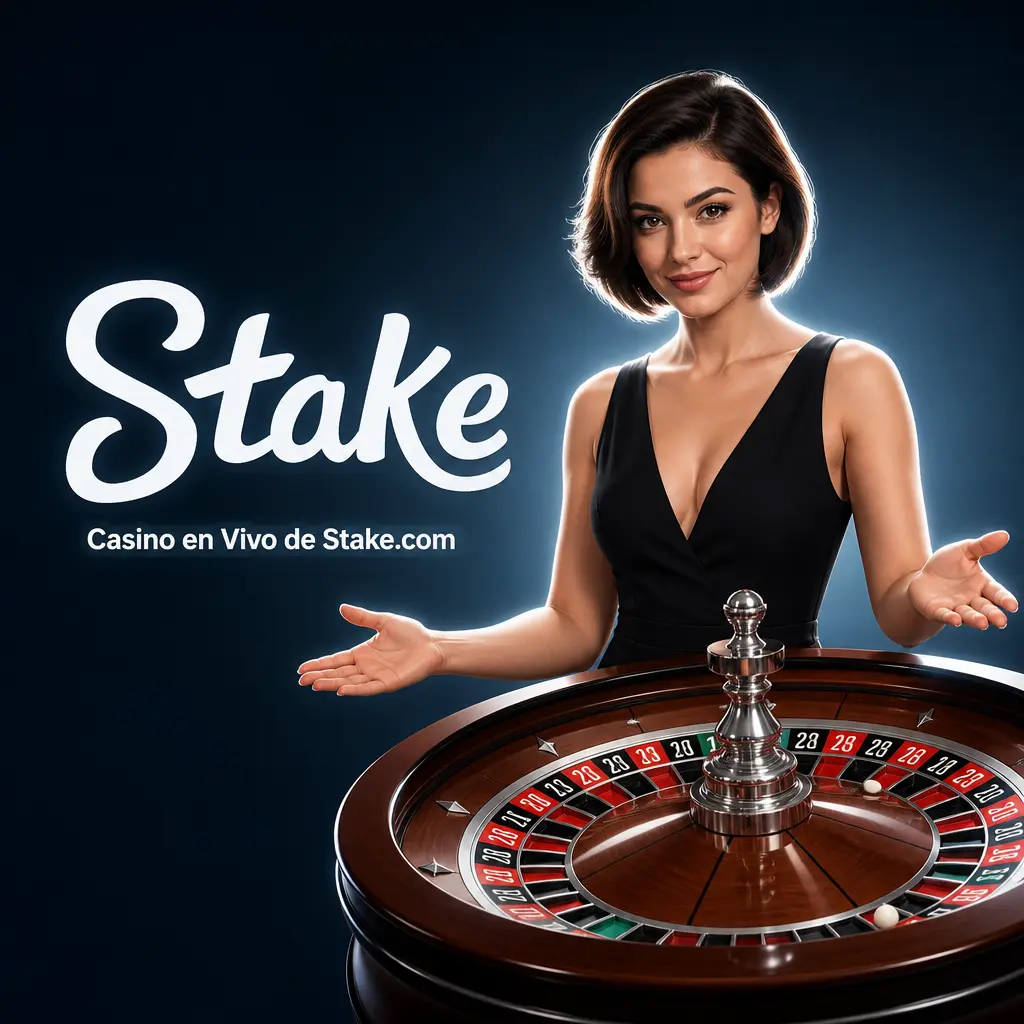 Crupier en vivo de Stake.com transmitiendo ruleta en tiempo real con video HD para jugadores argentinos