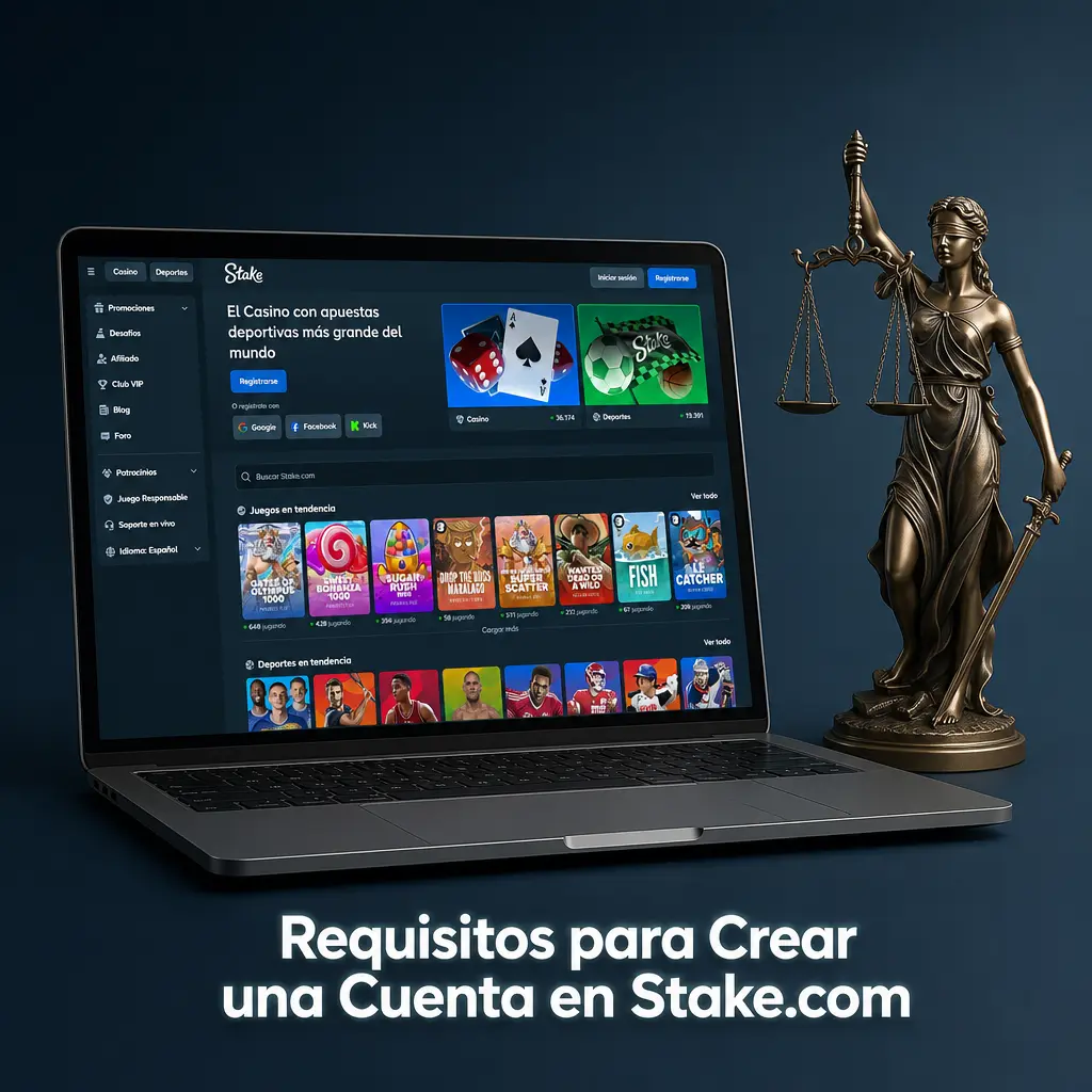Requisitos para crear cuenta en Stake.com: edad mínima, verificación KYC y datos verídicos obligatorios