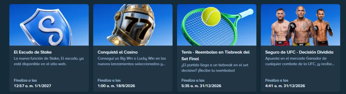 Promociones Conquistá el Casino, tenis y UFC en Stake